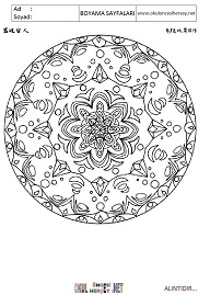 Mandala boyama sayfaları